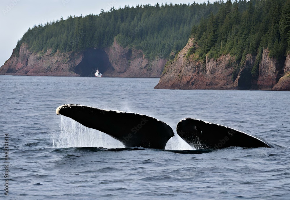Obraz premium Whale Tale: Discovering Marine Life off Canada's Bay of Fundy