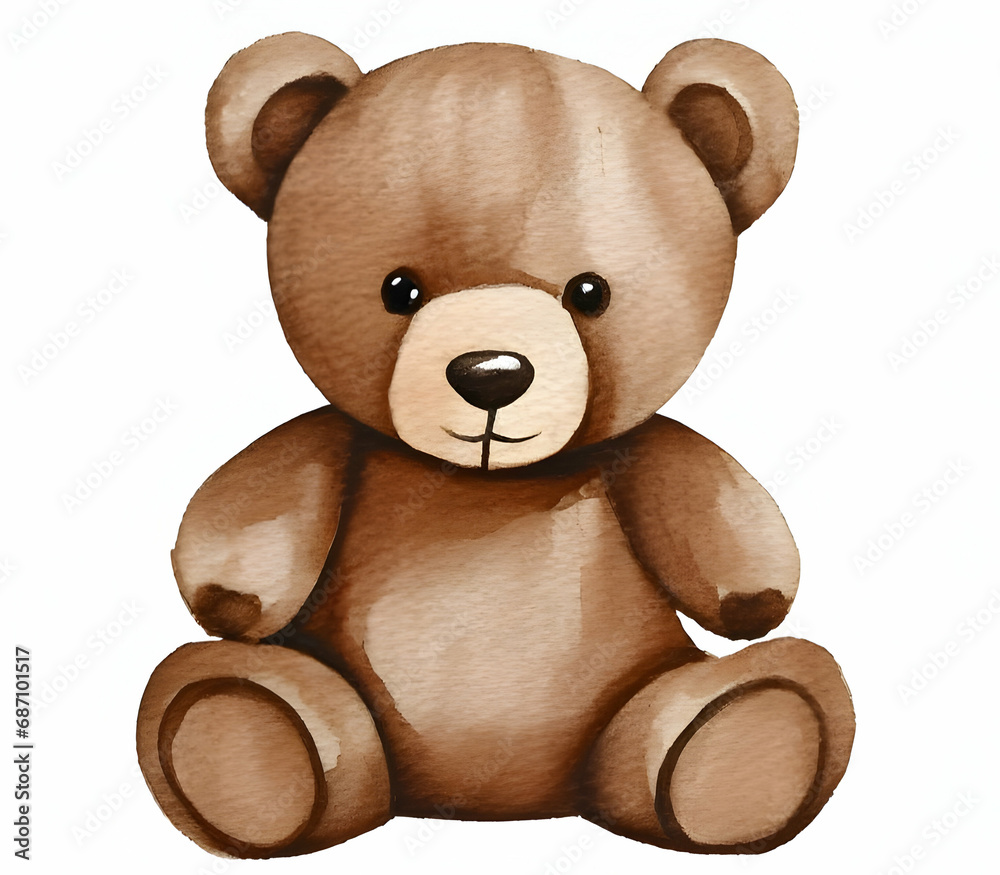 Obraz premium Bear on white background.