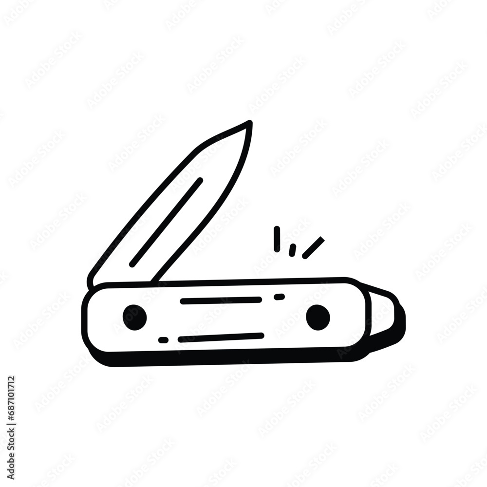 Pocket knife icon vector stock illustration Pocket knife icon vector stock illustration