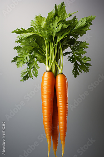 Carrot. Portrait. Ideal for advertising or banner.