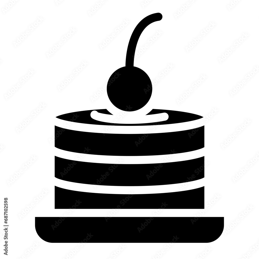 Fototapeta premium cake glyph