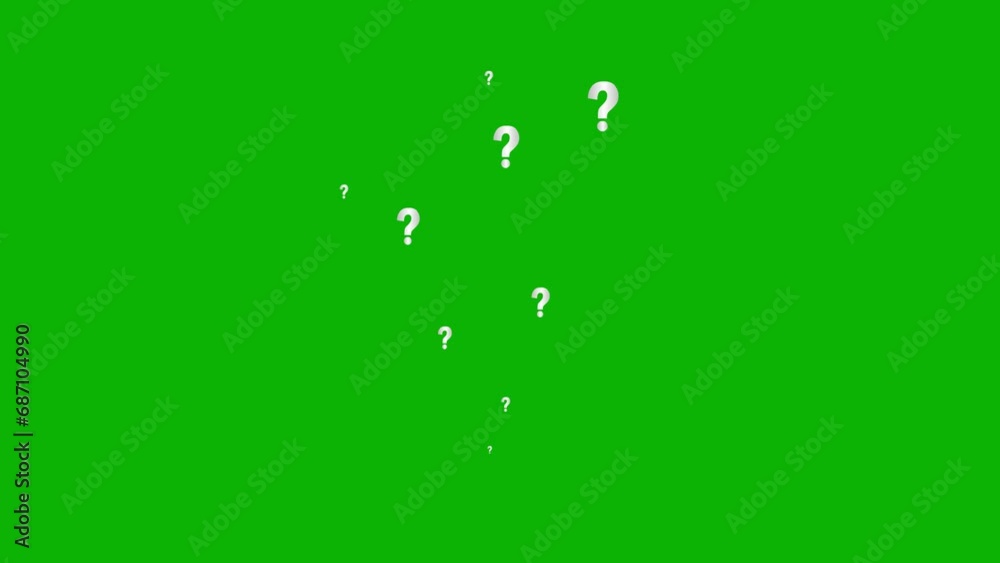 Fly Question Mark Animated silver question marks fly from bottom to top. Symbols are ...