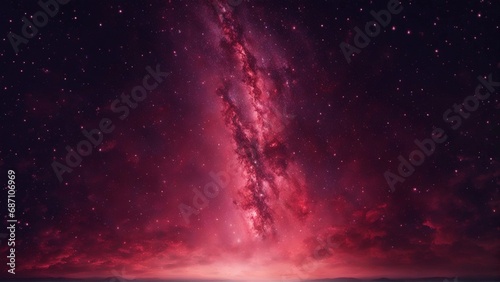Fototapeta Naklejka Na Ścianę i Meble -  Cosmic pink sky full of stars	 , science nebula milky way  infinity earth solar 