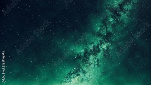 Cosmic green sky full of stars  , science nebula milky way  infinity earth solar 	