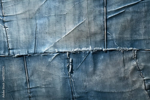 Generative AI illustration of blue jeans background