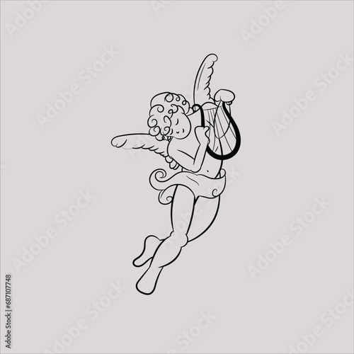 Wallpaper Mural Valantine Print ready vector design for Tshirt, Mug and printing item. bundle design  .Black and white view. design vector set. Icon bundle.love design. Torontodigital.ca