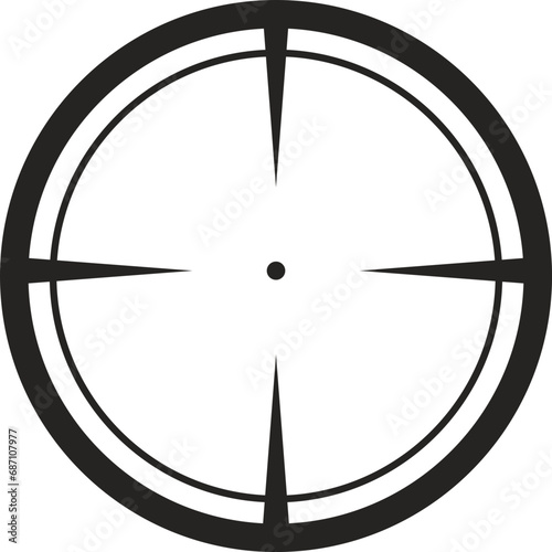 Crosshairs target for sniper shot.