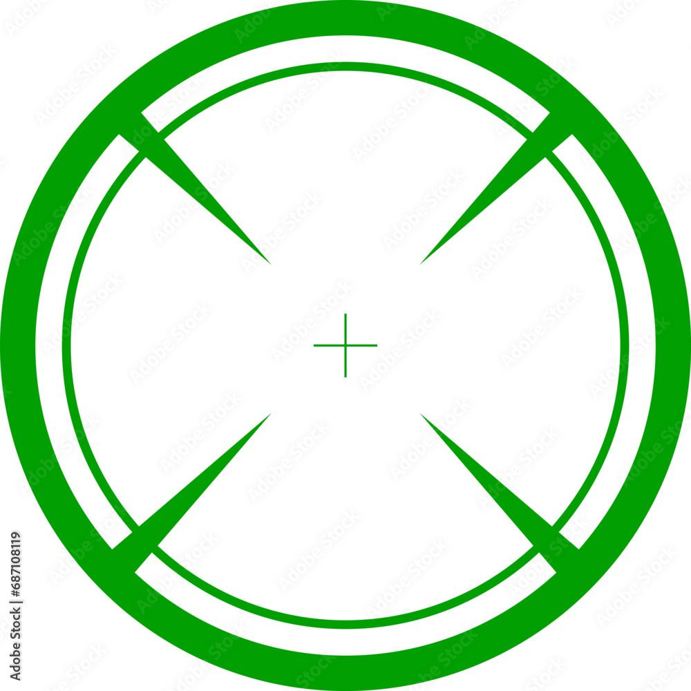 Crosshairs target for sniper shot. Crosshairs target for sniper shot.