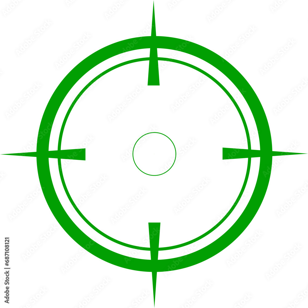 Crosshairs target for sniper shot. Crosshairs target for sniper shot.