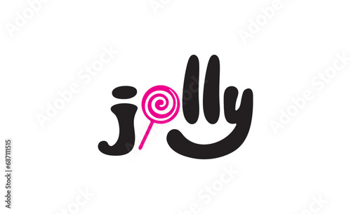 Jolly, candy logo, fun food