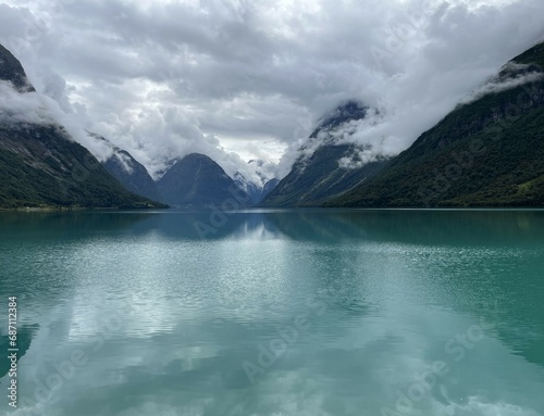 lake and mountain view