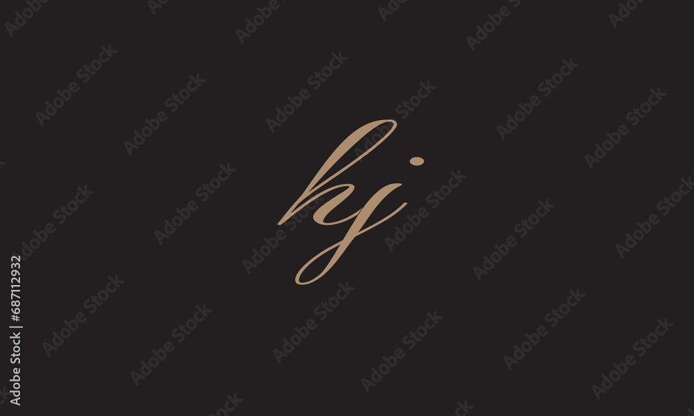 Obraz premium HJ, JH, H, J Abstract Letters Logo Monogram 