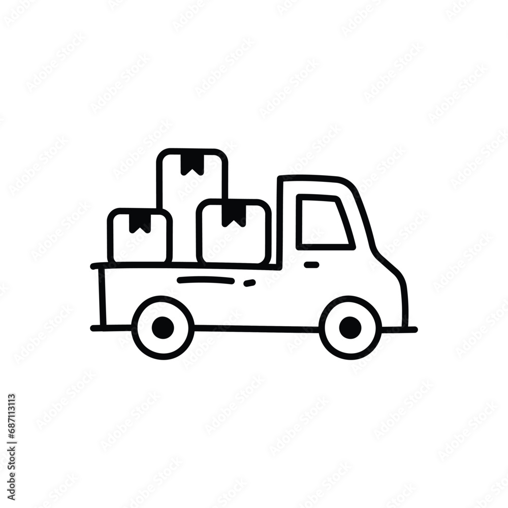 Delivery icon vector stock illustration