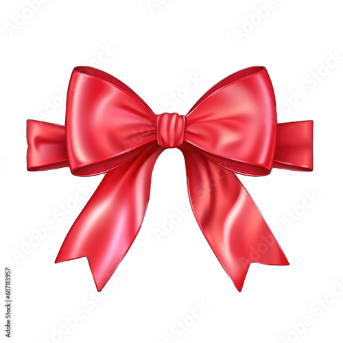 red bow tie isolated on transparent background