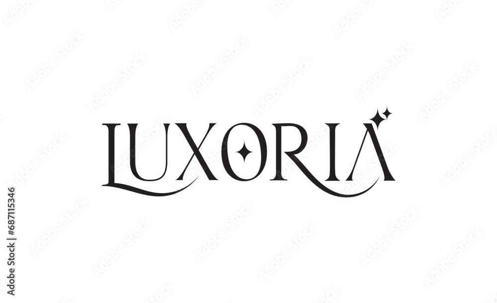 Luxoria, luxury logo, wordmark