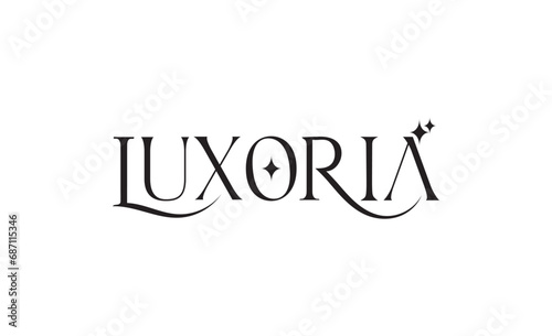 Luxoria, luxury logo, wordmark