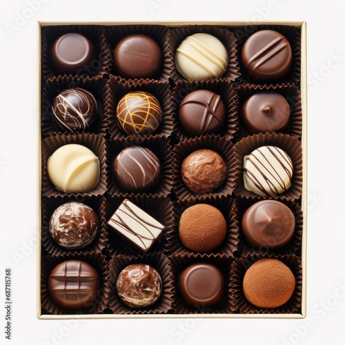 Exquisite Collection of Gourmet Chocolates in a Box