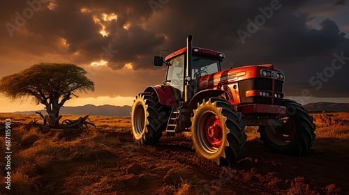Tractor in the field