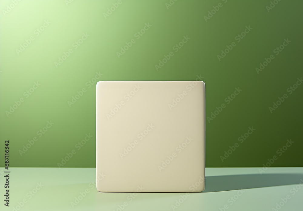 Light cube on a green background Light cube on a green background