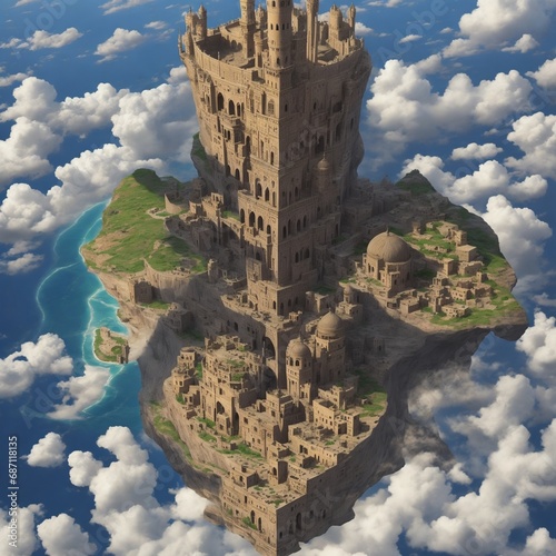 old castle in the clouds