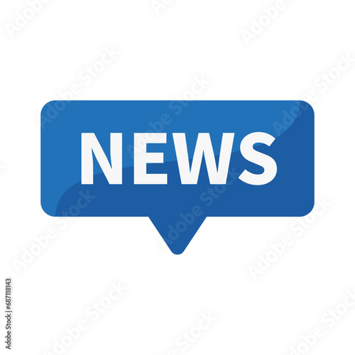 News In Blue Rectangle Shape For Fresh Information Announcement Marketing Social Media
