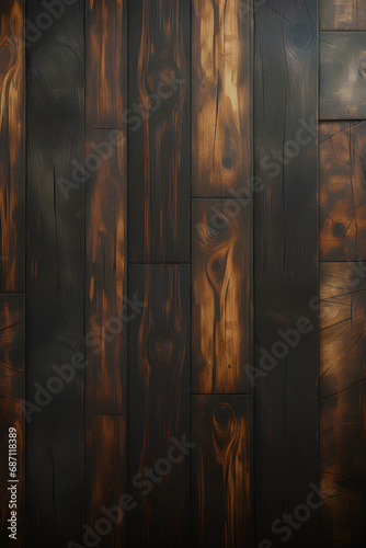 dark wooden boards with texture as background generative ai