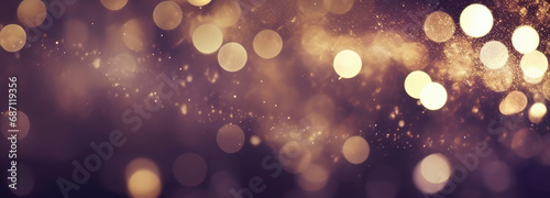 abstract gold silver light reflection background with sparkles,Blurred background with bokeh lights and a blur effect suitable for adding depth and visual interest to designs, luxury banners,