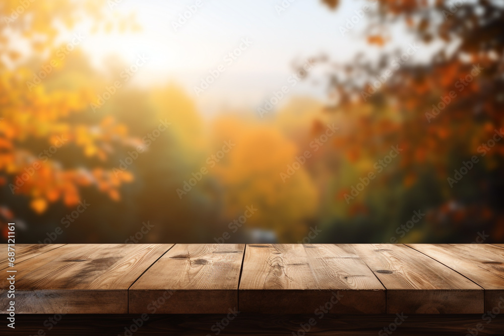 Empty wooden top table Empty wooden top table