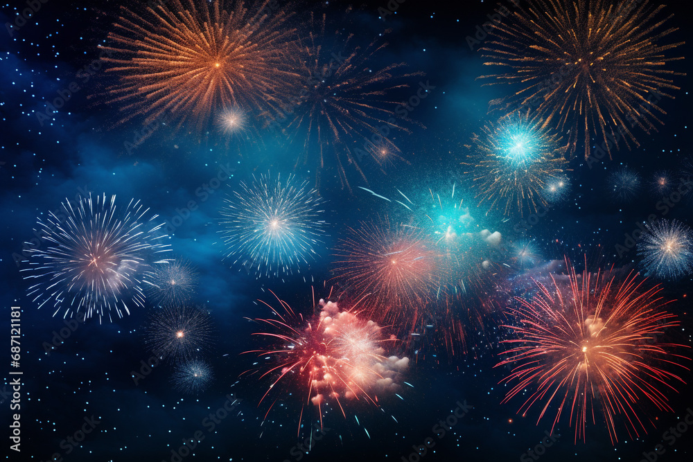 Colorful Firework background