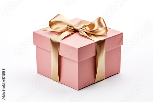 IPresent gift box on white background.