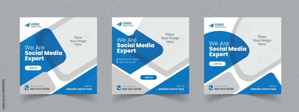 Corporate Business Promotion Digital Agency social media post template Web banner design