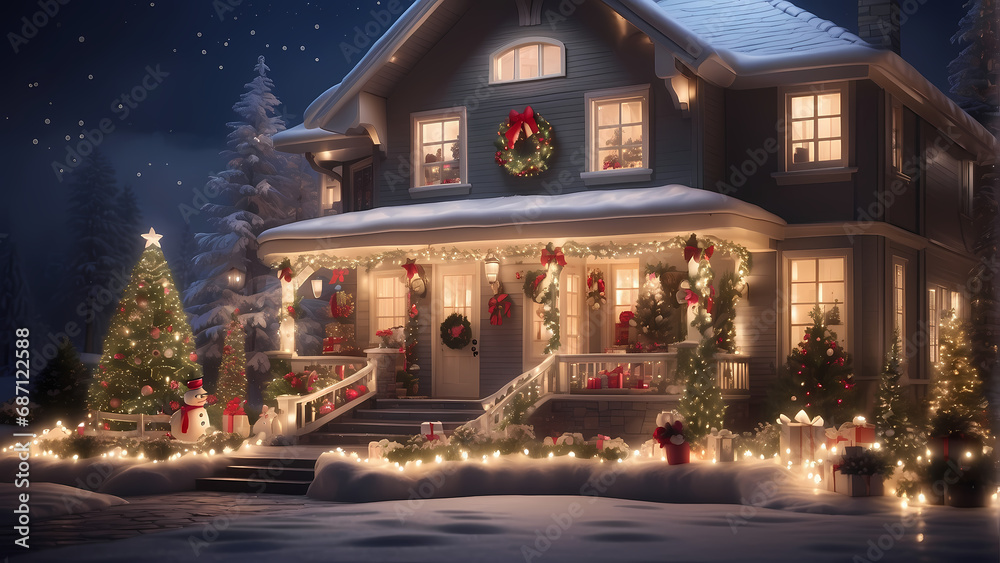 Weihnachtliche Motive, weihnachtsmarkt und weihnachtsmann
