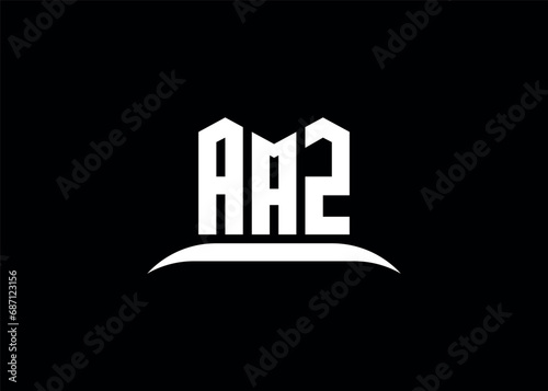 AAZ letter logo design on creative BLACK background photo