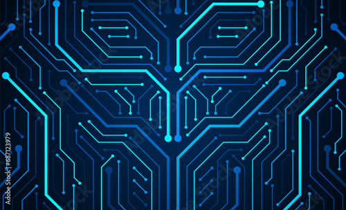 Circuit board. High-tech technology background. Cyber connection electronic. Networking connections background