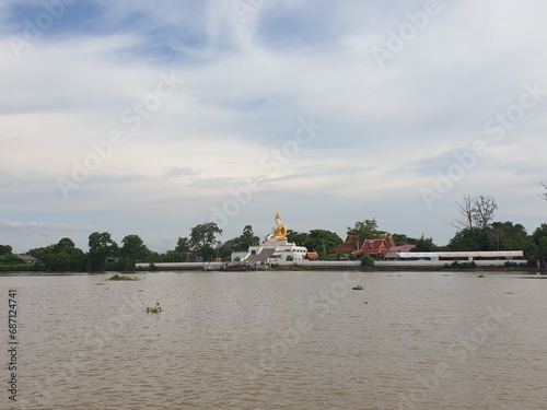 thai temple on the river