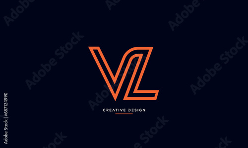 Alphabet letters VL or LV logo monogram photo