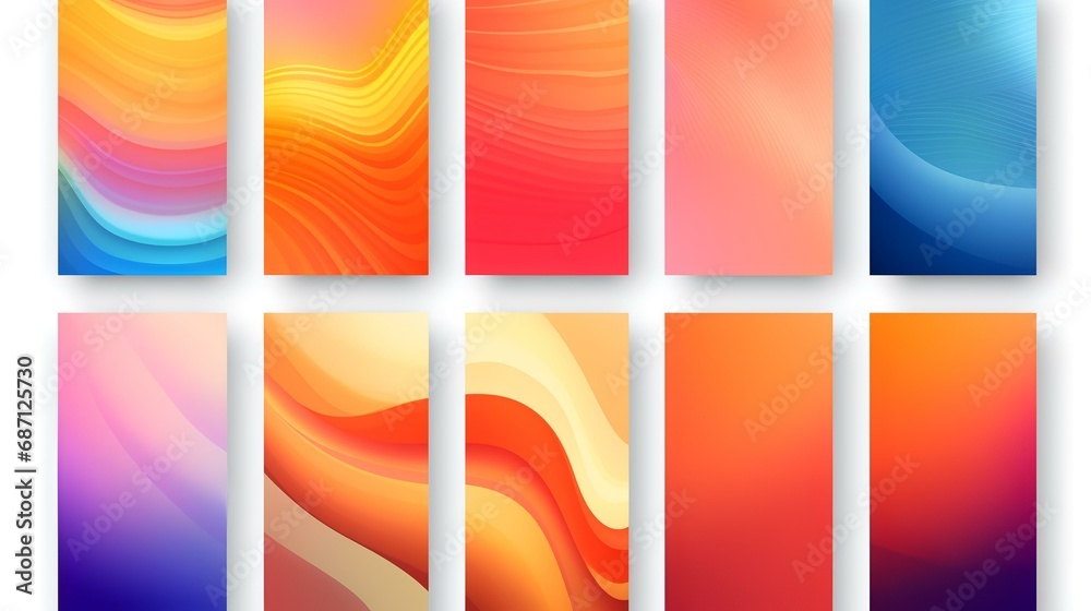 Set of abstract colorful backgrounds. Vector illustration for your graphic design.