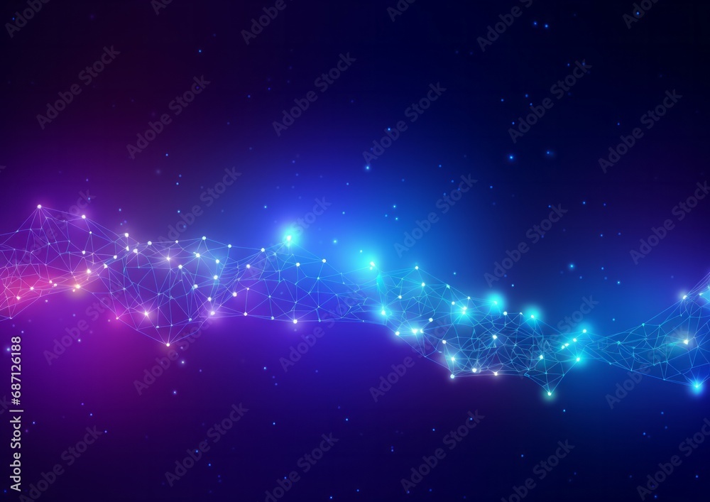 Obraz premium Abstract data visualization and futuristic background. Future technology geometric background