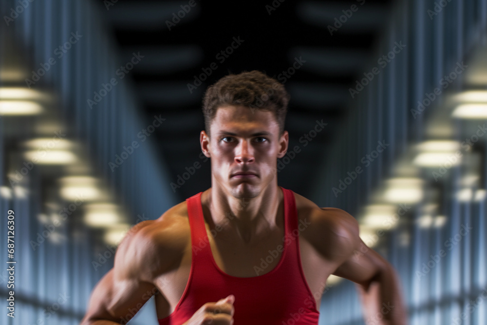 portrait of an athlete's training, from amateur to Olympian, gym to stadium background portrait of an athlete's training, from amateur to Olympian, gym to stadium background
