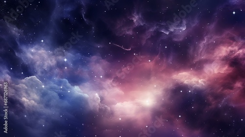 Space background with nebula and stars. 3d rendering image.