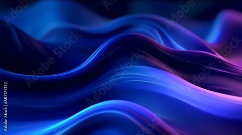 abstract blue background with smooth lines in it. 3d rendering