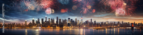 Feuerwerk an Silvester in New York photo
