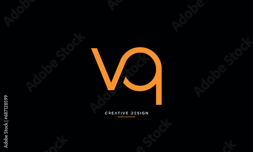 Alphabet letters VQ or QV logo monogram