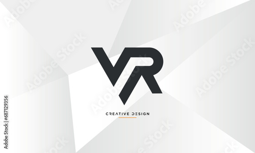 VR or RV Alphabet letters logo icon monogram