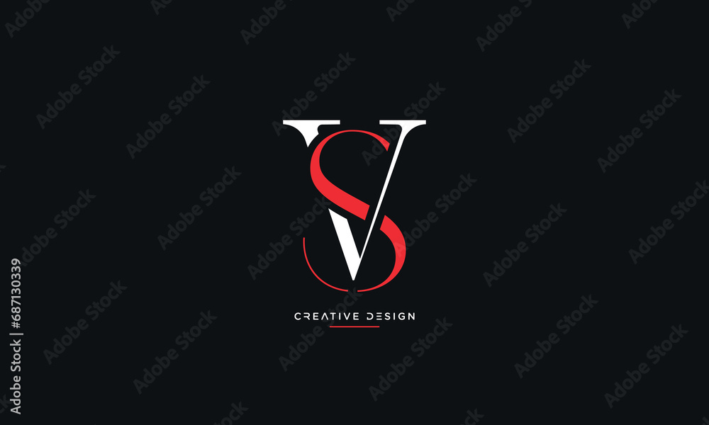 Alphabet letters logo icon VS or SV Alphabet letters logo icon VS or SV