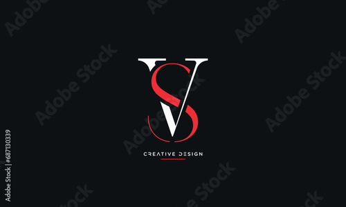 Alphabet letters logo icon VS or SV
