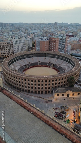 drone photo Valencia Arena, Plaça de Bous de València Spain Europe