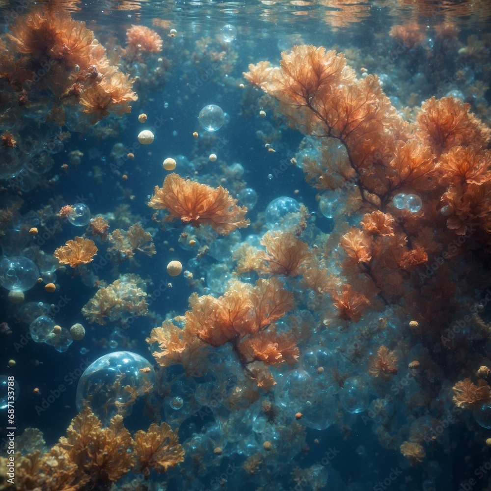 Fototapeta premium Space underwater