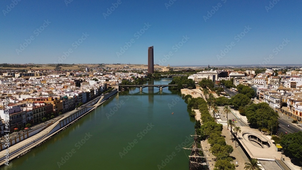drone photo Sevilla Spain Europe