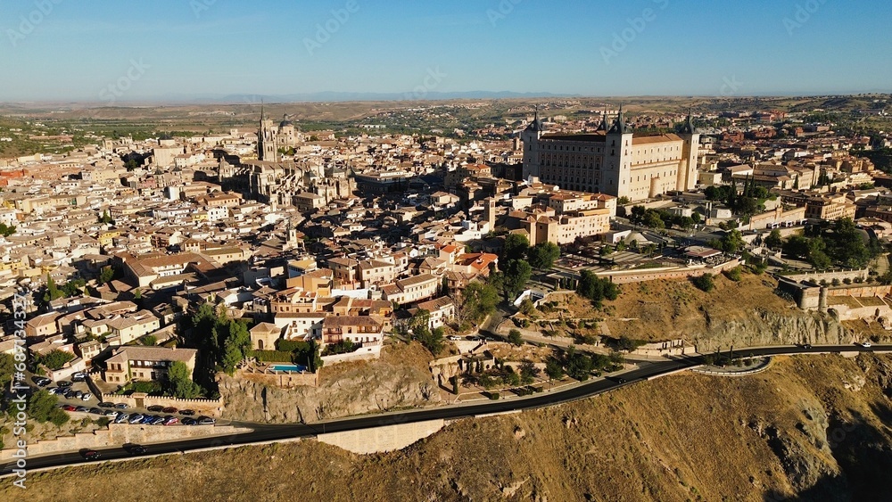 drone photo Toledo spain europe
